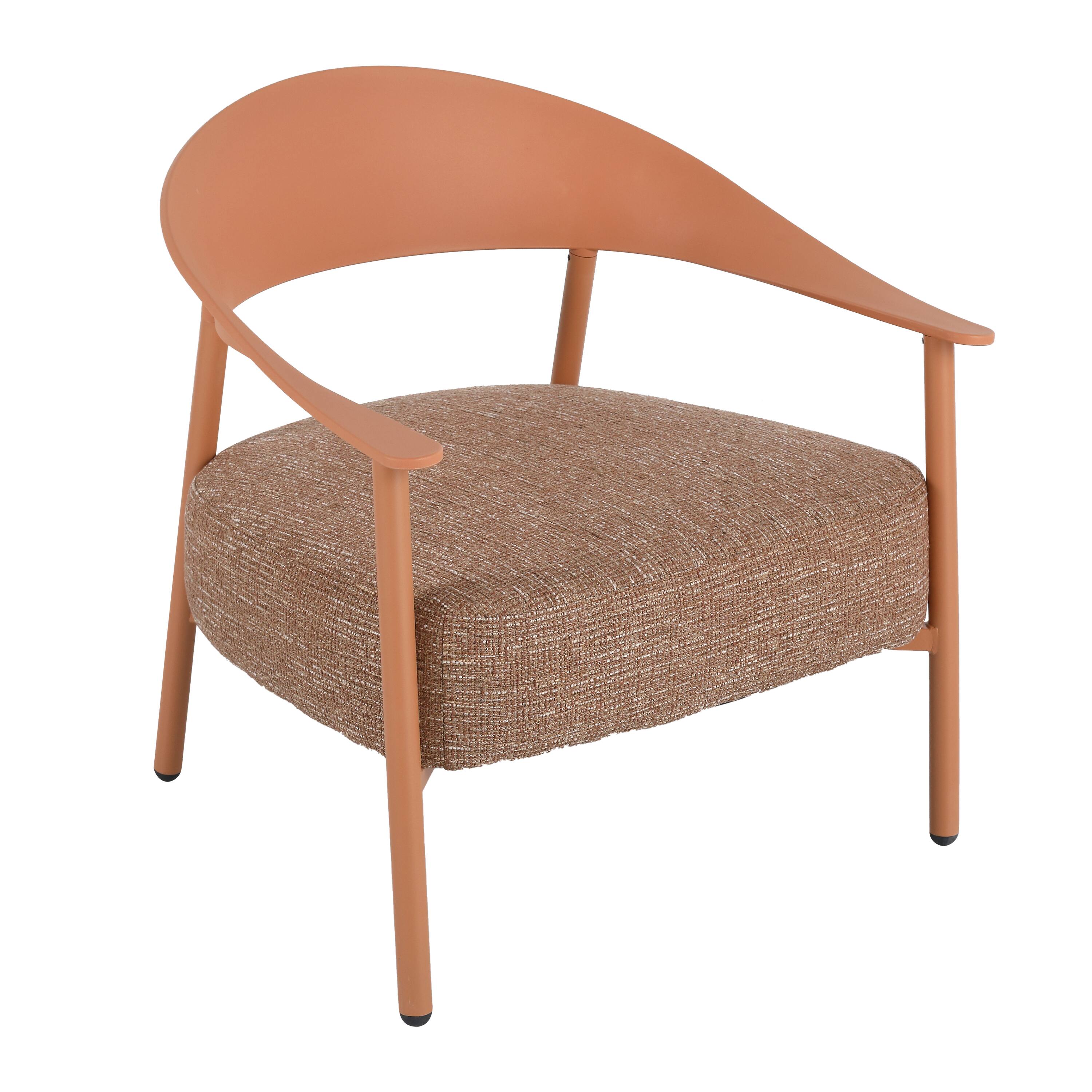 Alt View 3. Mondawe - 3-Piece Outdoor Accent Chair Set with Coffee Table - Apricot Brown.