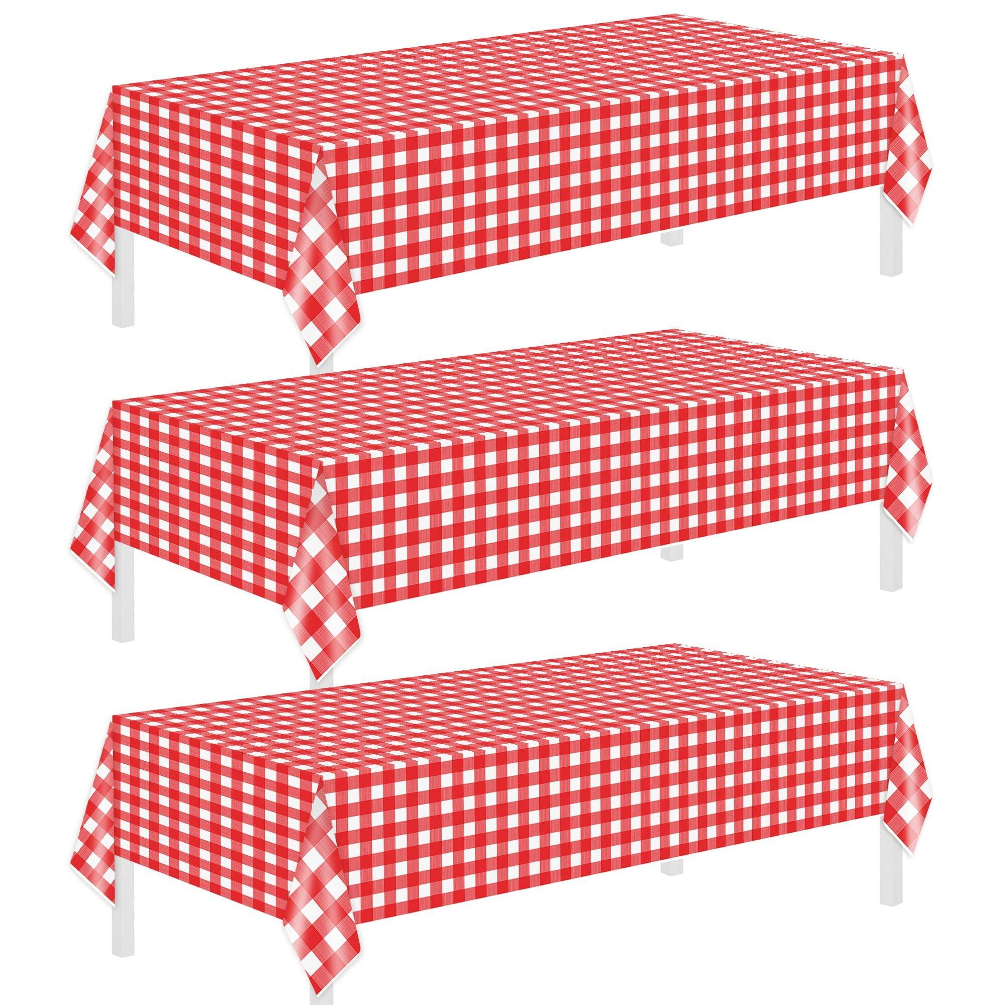 Red and White Checkered-54" x 108"
