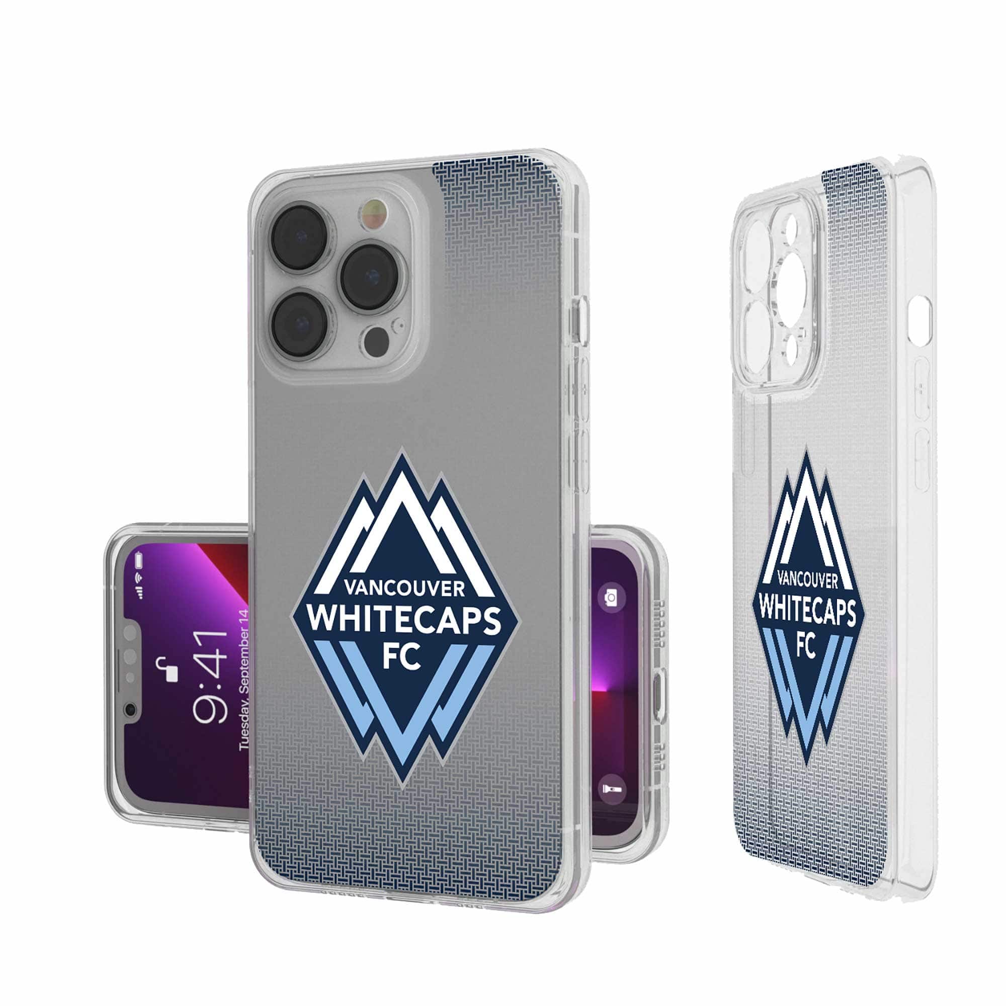 Keyscaper - MLS - Vancouver Whitecaps FC Linen Logo iPhone Clear Case - 14 Pro - Multicolor