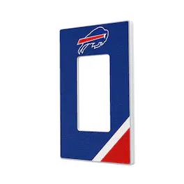 Keyscaper - Buffalo Bills Diagonal Stripe Single Rocker Light Switch Plate - Multicolor
