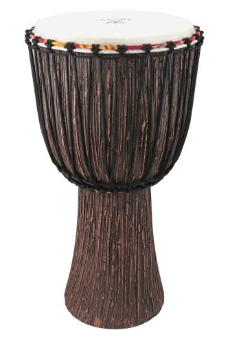 Front. Tycoon Percussion - 12" African Djembe, Rope-Tuned, Handcrafted Mango Wood Shell, Goat Skin Head.