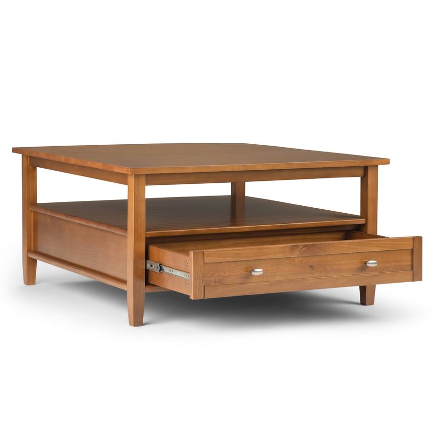 Simpli Home Warm Shaker 36 inch Coffee Table with 20 inch End Tables ...