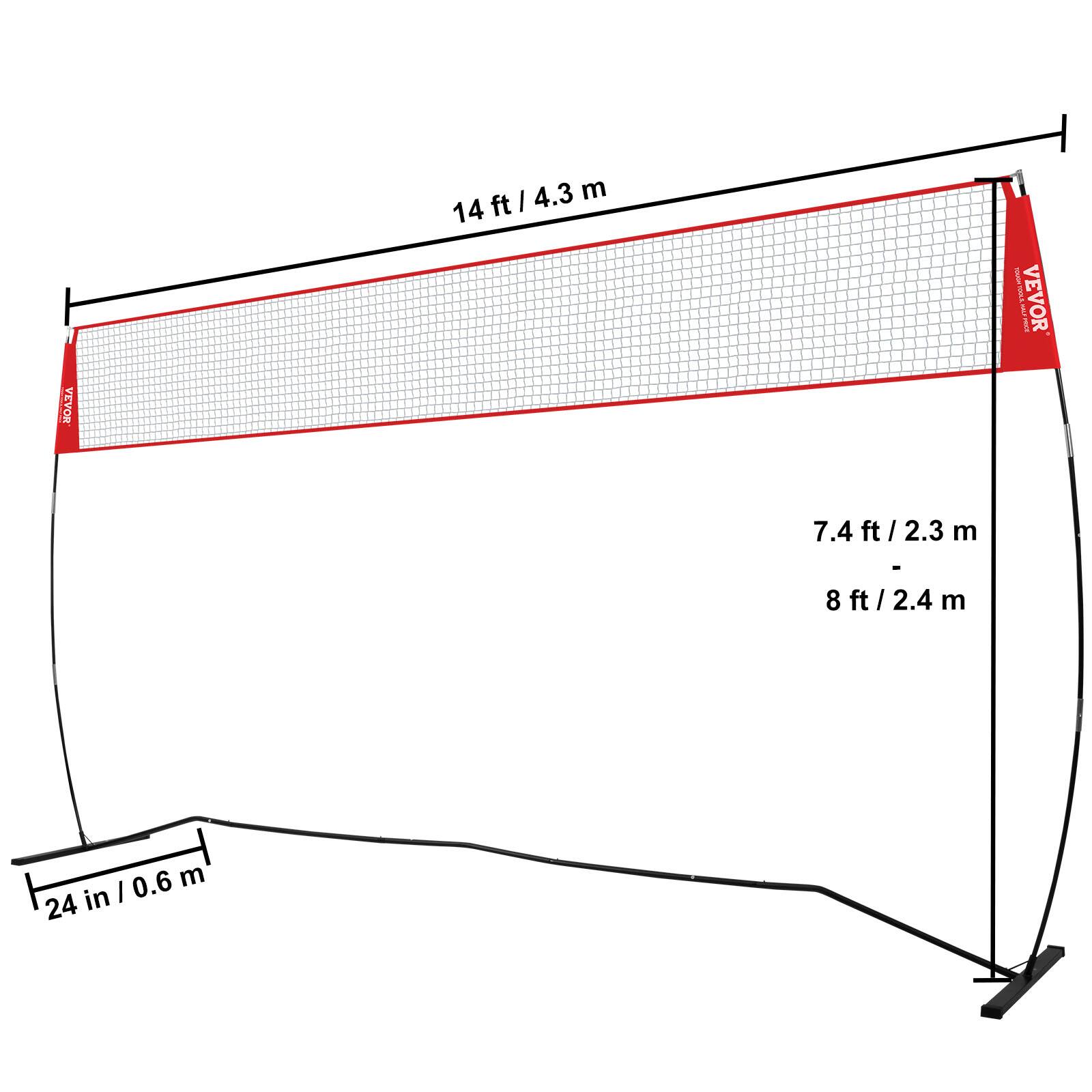 VEVOR

14 ft / 4.3 m

7.4 ft / 2.3 m

8 ft / 2.4 m

24 in / 0.6 m