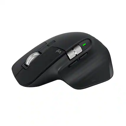 Front. Logitech - MX Master 3S Bluetooth Edition Performance Wireless Optical Mouse with Ultra-fast Scrolling and Quiet Clicks - Black.