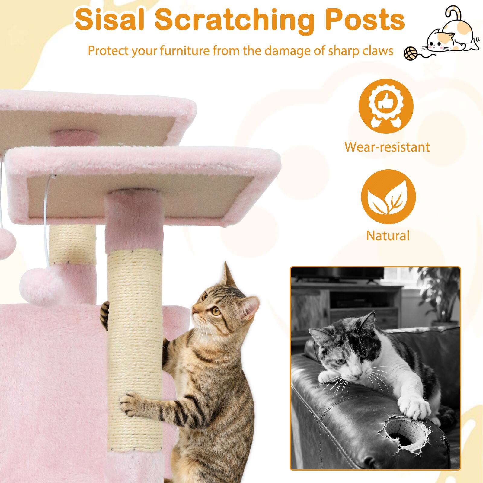 Sisal Scratching Posts  
Protect your furniture from the damage of sharp claws  

Wear-resistant  
Natural