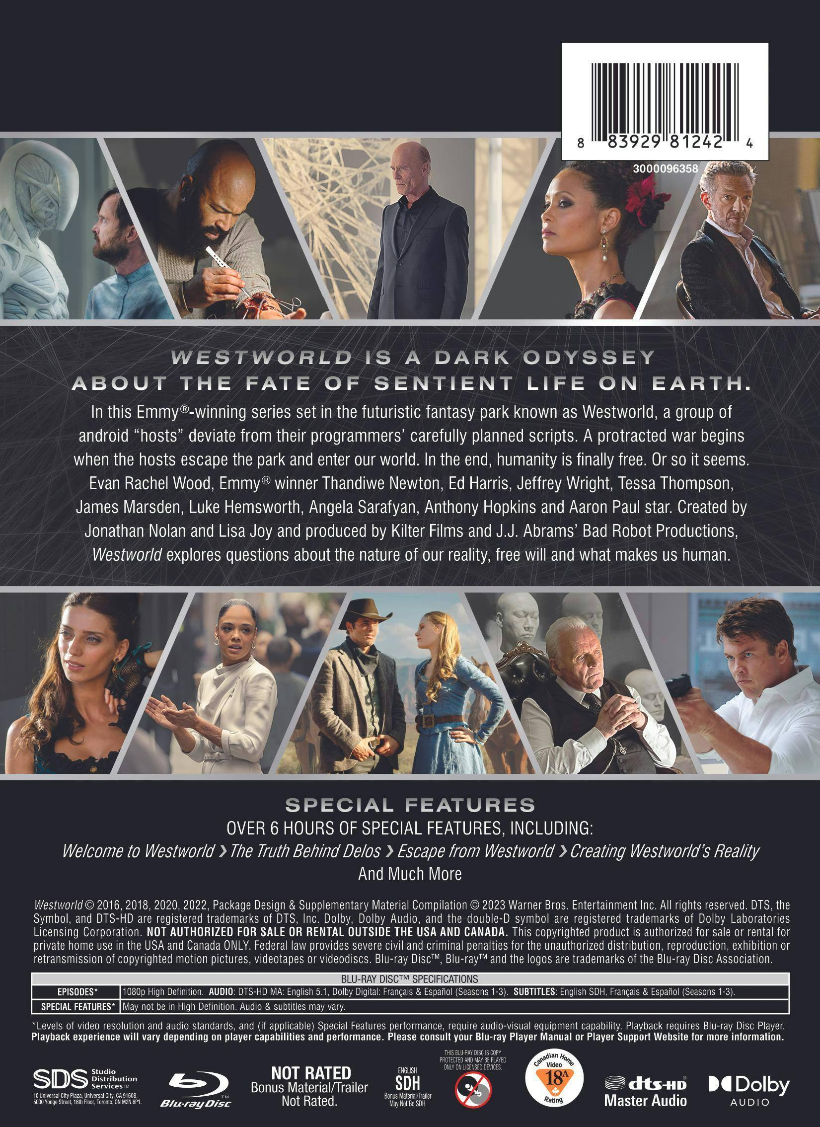 Back. Westworld: The Complete Series (Box Set) [Blu-ray].