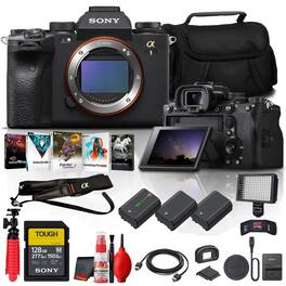 Sony - Alpha 1 Mirrorless Camera Body Bundle + 128GB Tough Card + 2 Batteries + LED Light + Case + More