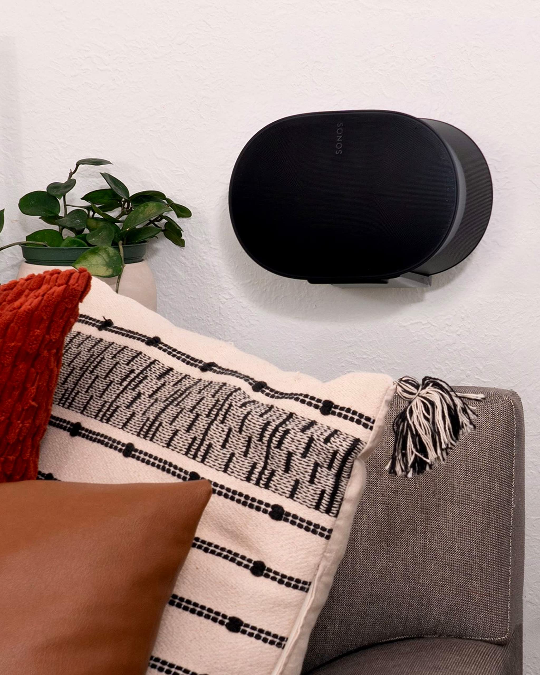 Alt View 4. Sanus - Sanus Adjustable Speaker Wall Mount for Sonos Era 300 - Each (Black) - Black.