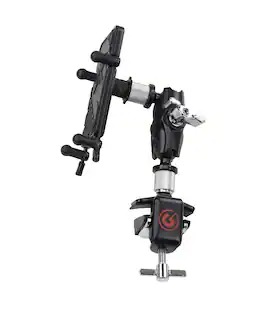 Gibraltar Hardware - Dual Adjust Smartphone Bass Drum Hoop Mount, Secure, Adjustable with Angle Placement, Accommodates most Phones - Black