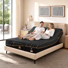 ModernMate - 12" Cooling Gel Memory Foam Mattress Medium Firm Mattress with Ice-Tech Cover Mattress In a Box - Black