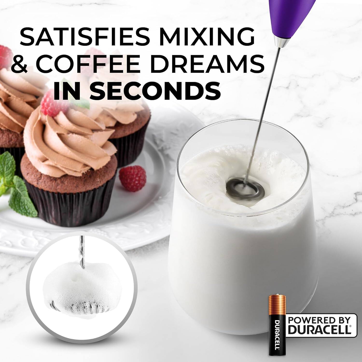 SATISFIES MIXING & COFFEE DREAMS IN SECONDS

POWERED BY DURACELL