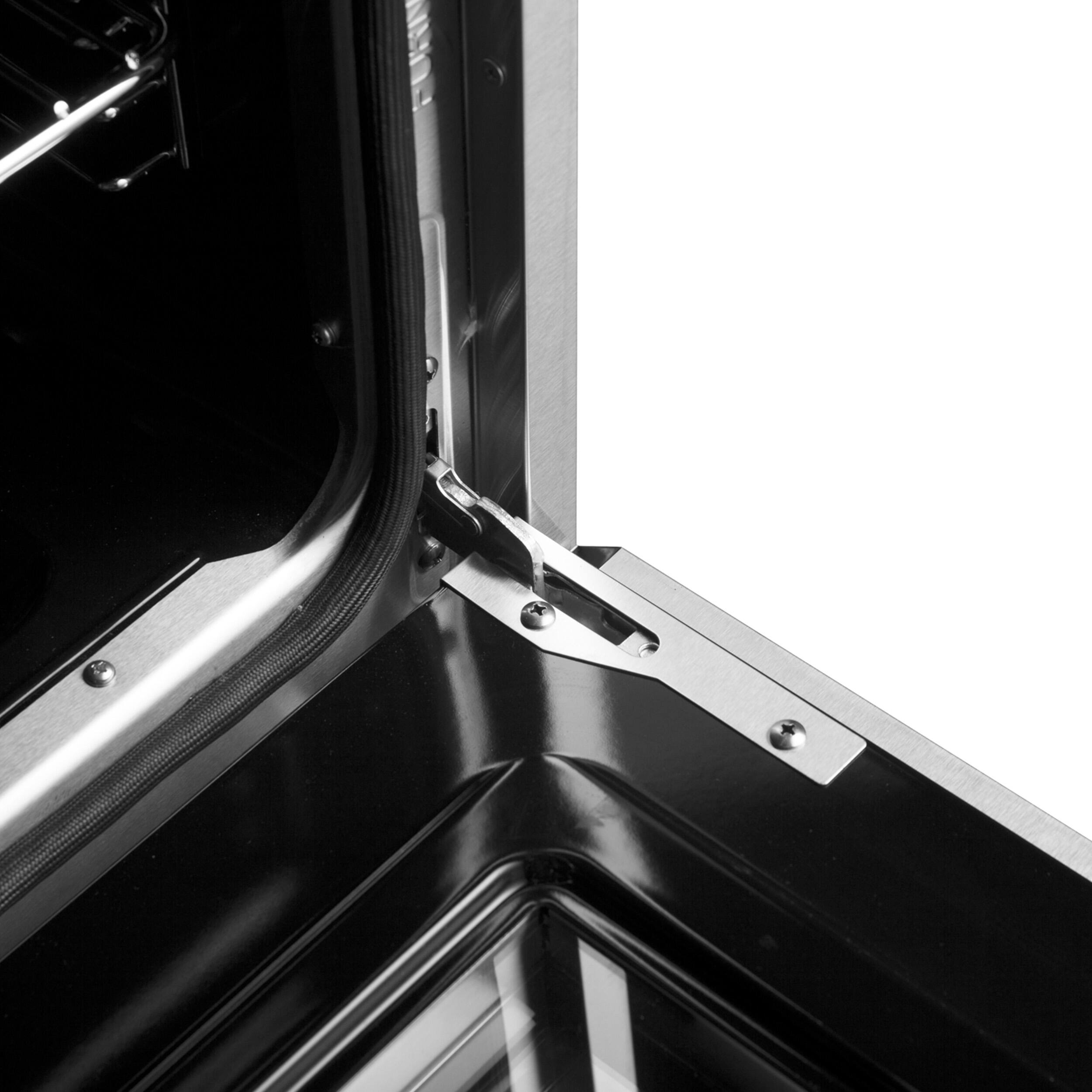 Alt View 7. Forno Appliances - Marco 5.36 Cu. Ft. Freestanding Dual Fuel Convection Range with Dual Ring Burner - Silver.