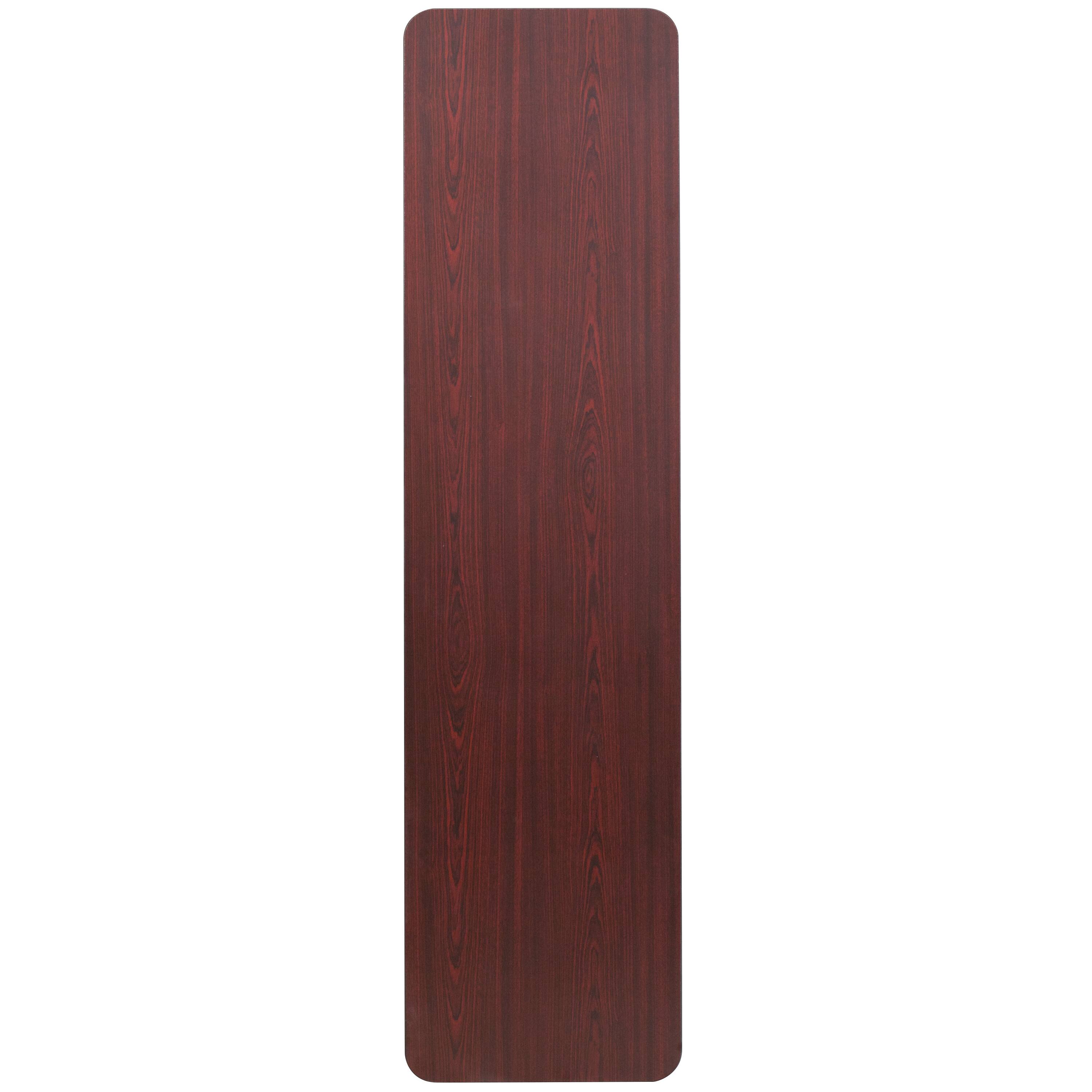 Alt View 2. Emma + Oliver - 6-Foot High Pressure Mahogany Laminate Folding Training Table - Mahogany.