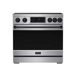 Gordon Ramsay Series by Thor Kitchen 6.0 Cu. Ft Freestanding Induction Range with Black Hardware - Stainless Steel
