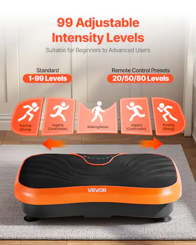 VEVOR - Vibration Plate Exercise Machine, Whole Body Vibrating Platform for Lymphatic Drainage and Weight Loss - Orange VEVOR - Vibration Plate Exercise Machine, Whole Body Vibrating Platform for Lymphatic Drainage and Weight Loss - Orange