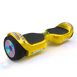 Hover Heart - 6.5" Hoverboard with Bluetooth Speaker, Dual 200W Motor, LED Lights, Self-Balancing Scooter for Kids & Adults - Gold