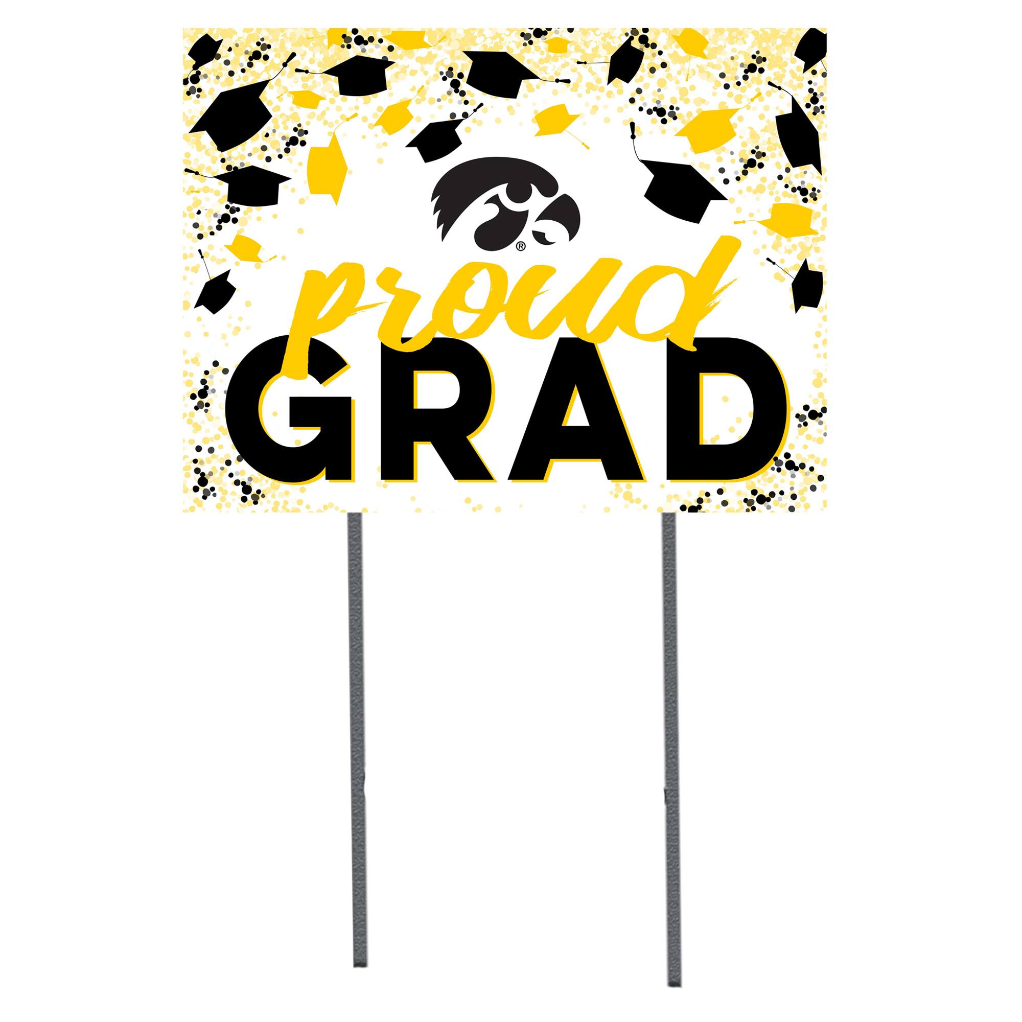 Iowa Hawkeyes 18'' x 24'' Grad Yard Sign