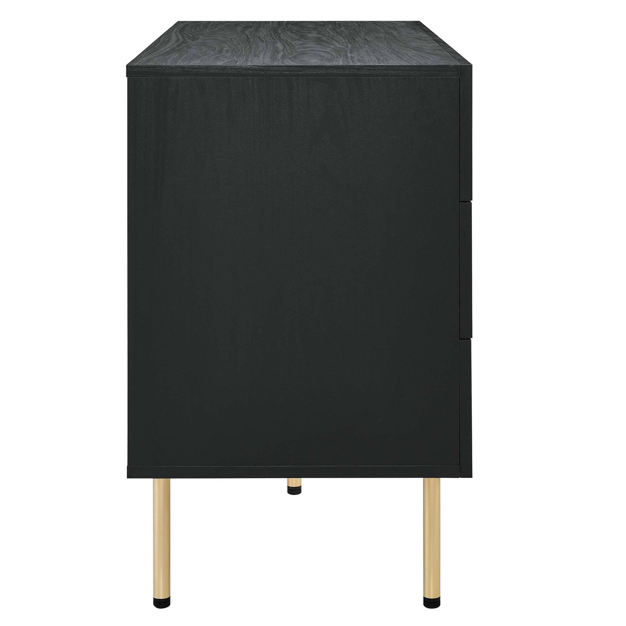 Alt View 1. Modway - Chaucer 6-Drawer Compact Dresser by Modway - Black.