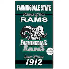 Jardine - SUNY Farmingdale State Rams 11" x 20" Indoor/Outdoor Home Of The Sign - Green