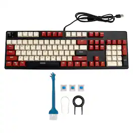 Topteng - 104-Key Hot-Swappable Mechanical Keyboard -Linear Switches, RGB Lighting, PBT Keycaps & Metal Top Plate for Gaming - Black