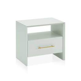 Furniture of America - Elvora Modern Wood 1-Drawer and 1-Shelf End Table - Green