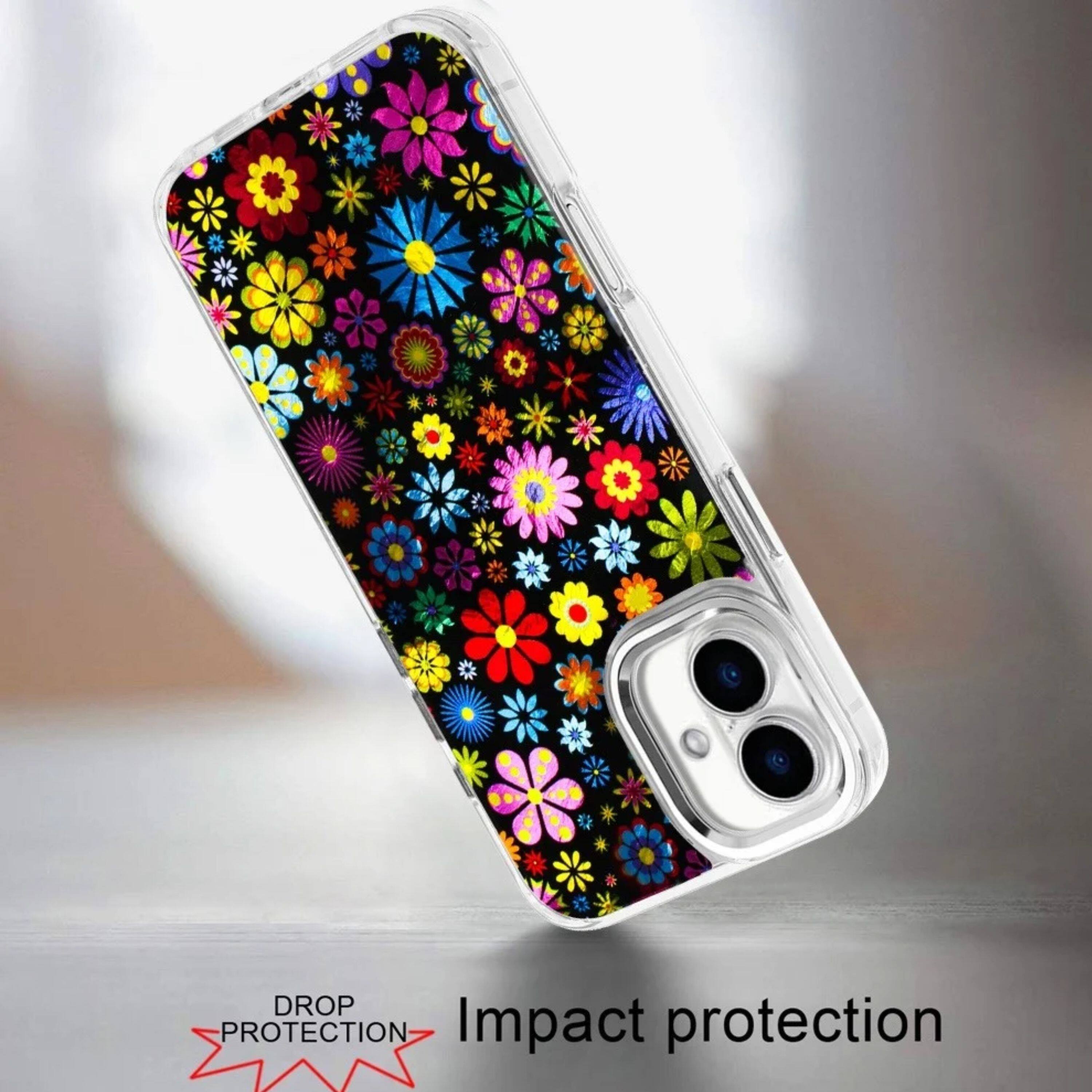 Kitcheniva Cute Metallic Button Phone Case With Tempered Glass For ...