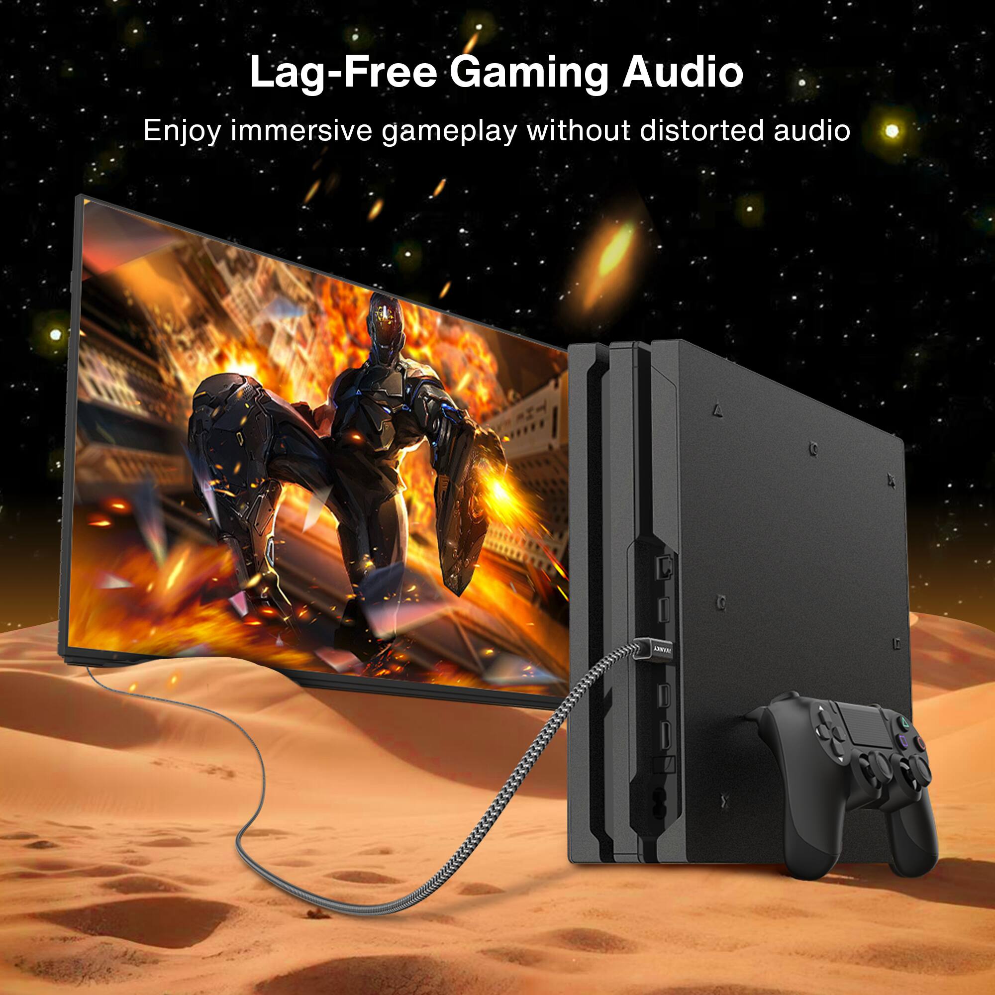 Lag-Free Gaming Audio  
Enjoy immersive gameplay without distorted audio
