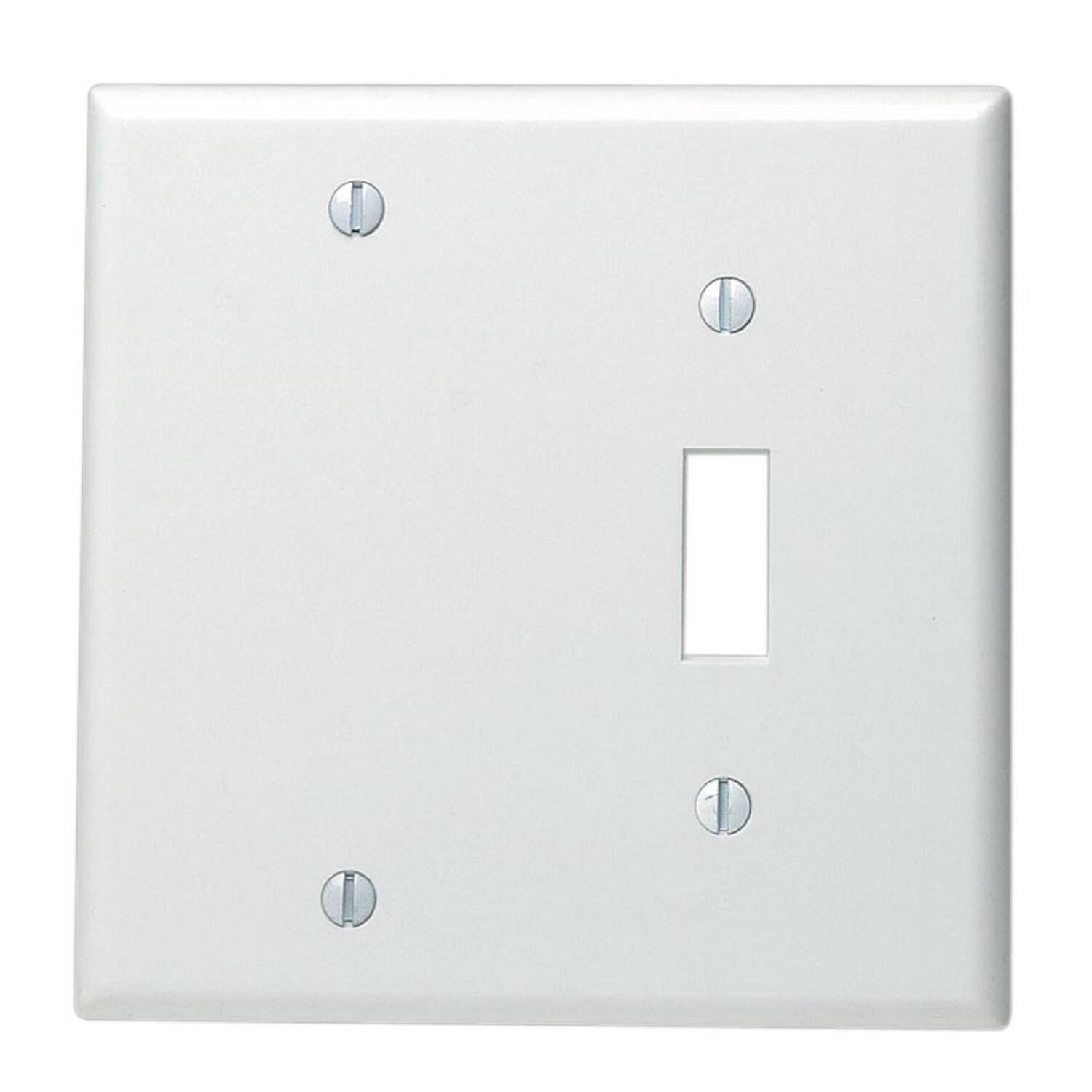Leviton - 2 gang Thermoset Plastic Blank/Toggle Wall Plate 1 pk - White price history on PriceWatchPro