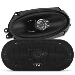 Pyle - 3-Way Universal Car Stereo Speakers - 300W - Black