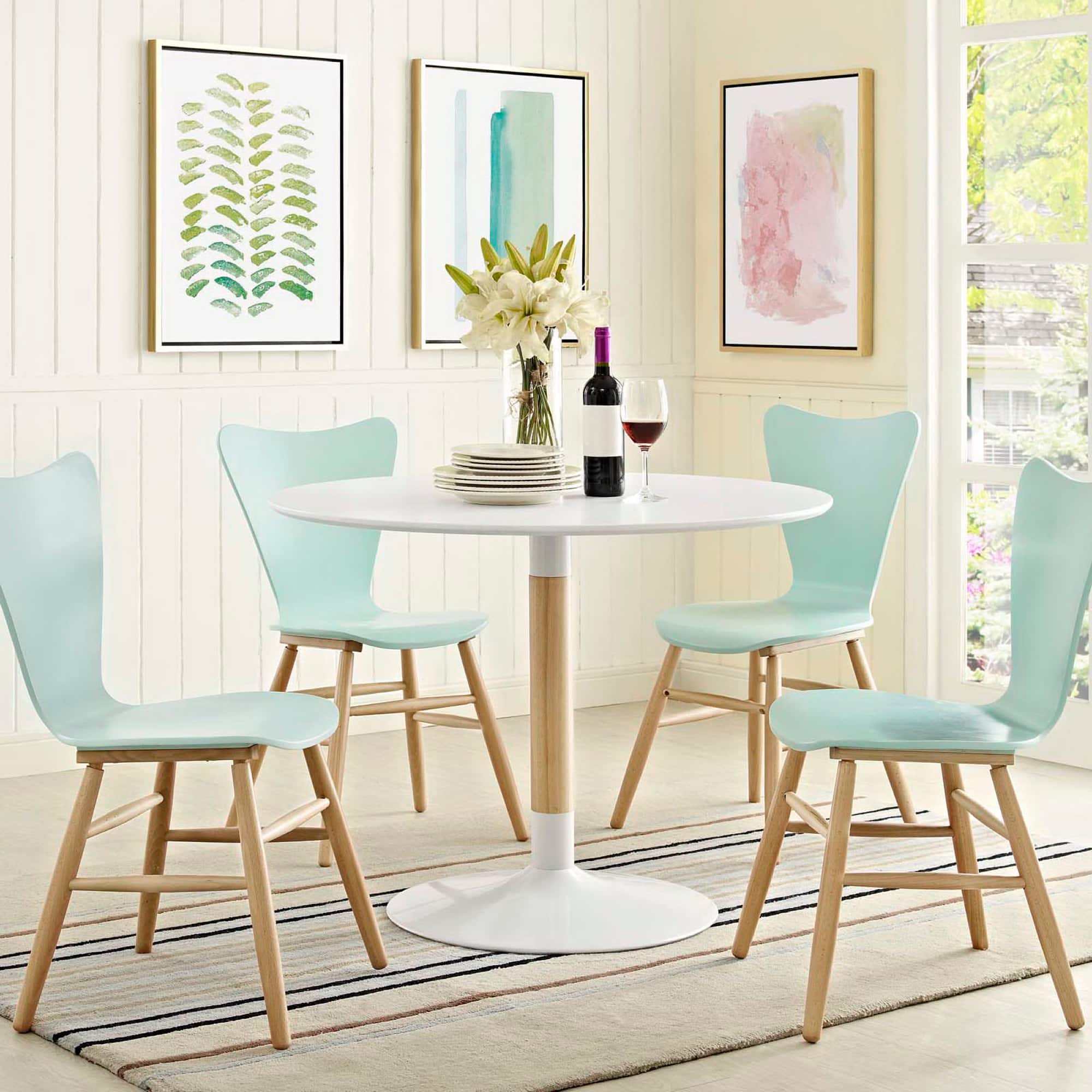 Whirl Round Dining Table by Modway - White
