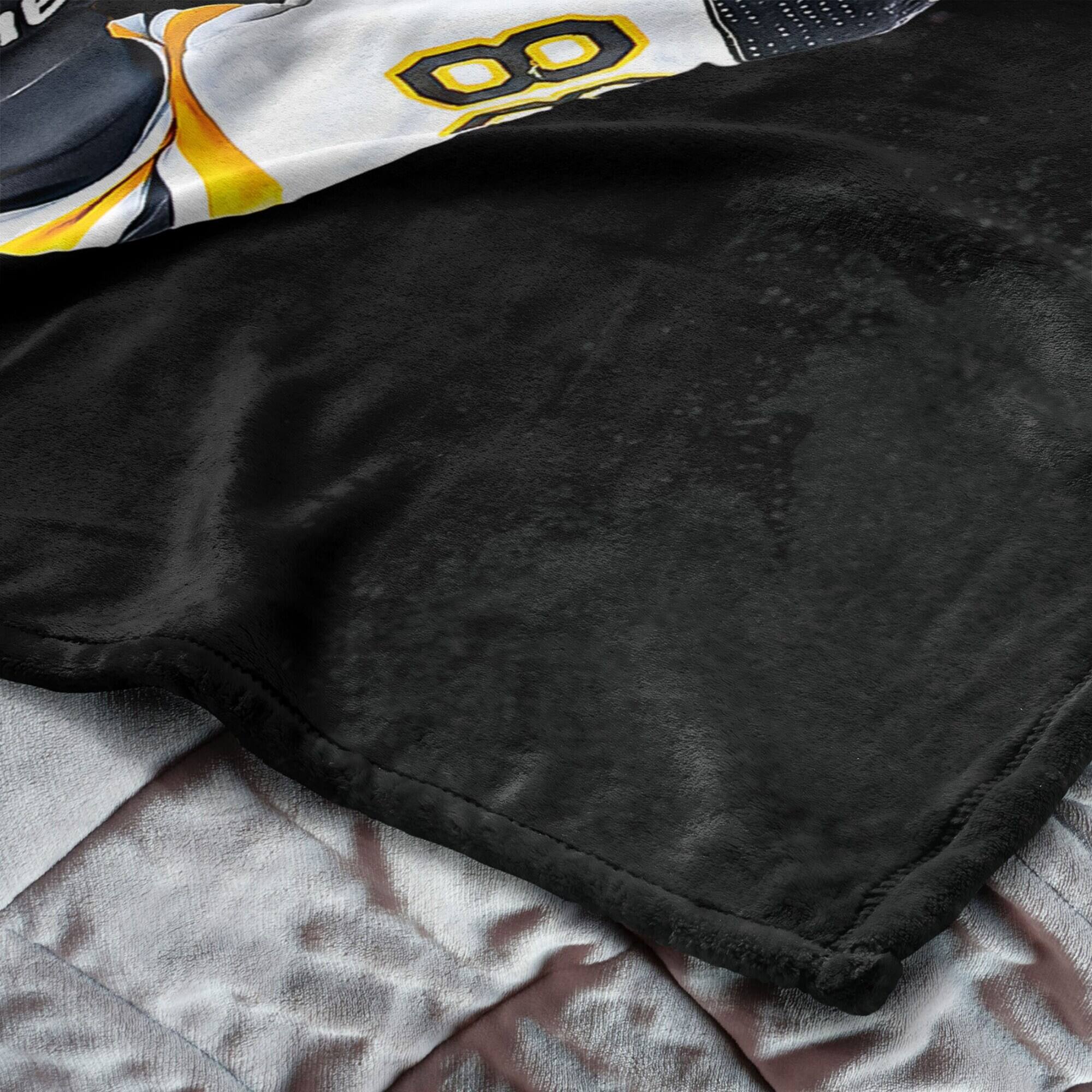 Alt View 3. Northwest - David Pastrnak 50" x 60" Player Silk Touch Throw Blanket - Multicolor.