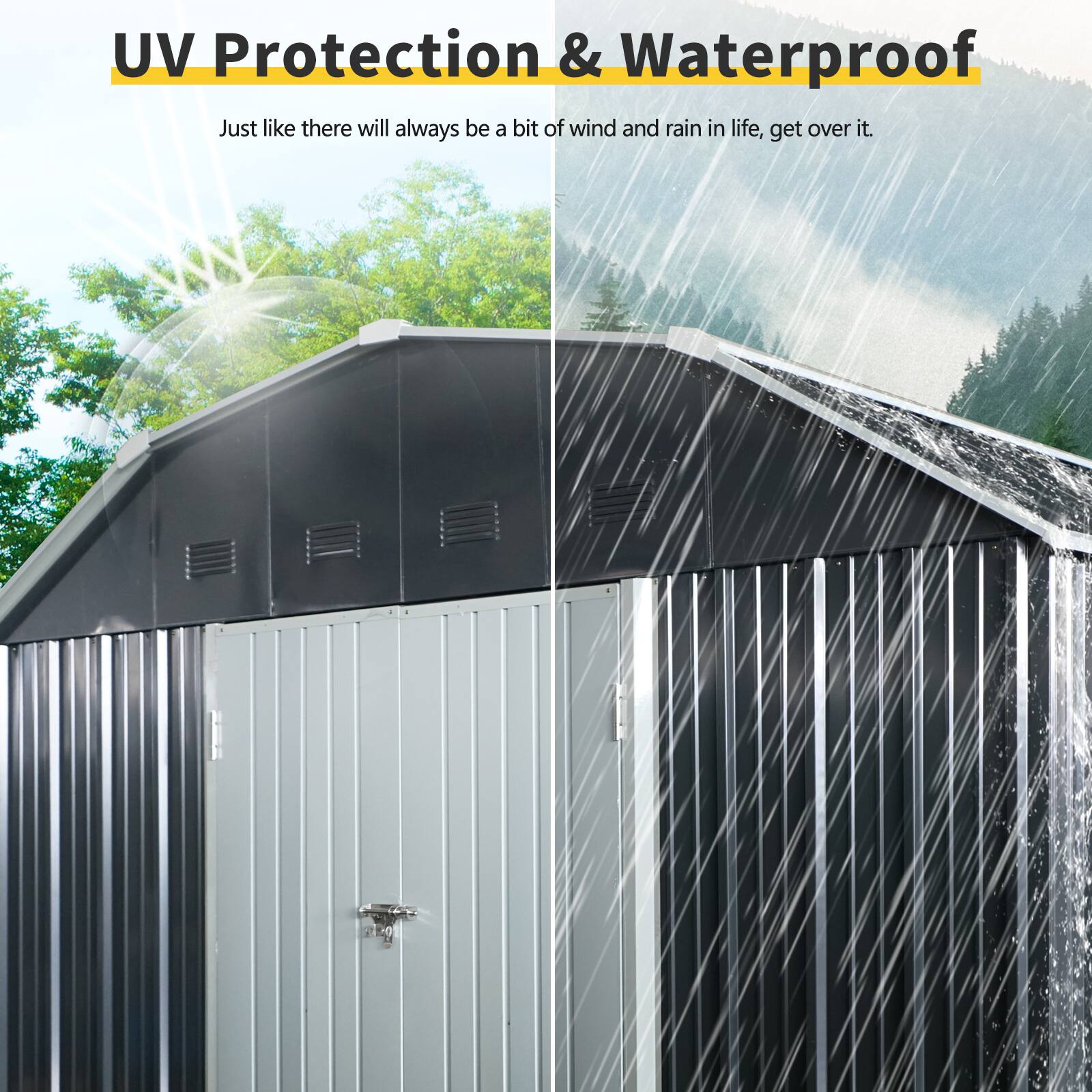 UV Protection & Waterproof

Just like there will always be a bit of wind and rain in life, get over it.