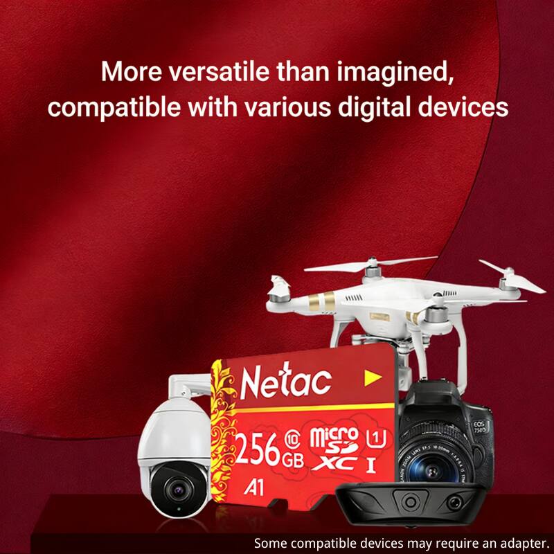 More versatile than imagined, compatible with various digital devices

Netac C10 Micro U1 256GB XC I A1

Some compatible devices may require an adapter.