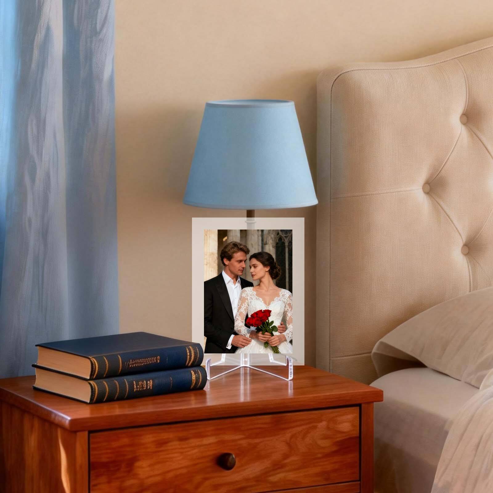 Alt View 4. Unique Bargains - 20pcs Card Display Stand, 3.4" Clear Plastic Easel Stands Mini Picture Coin Display Easel Holder for Grade Card.