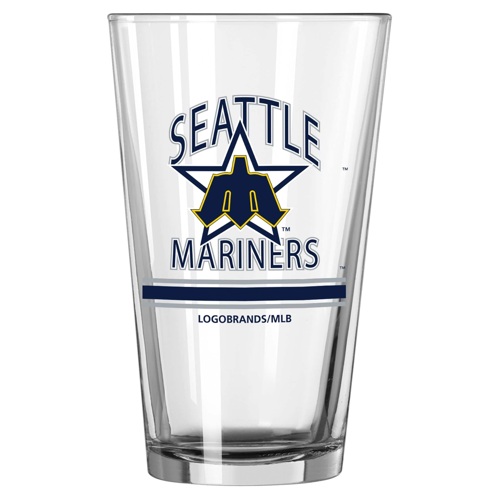 Logo Brands - Seattle Mariners 16oz. Pint Glass Two Pack - Multicolor