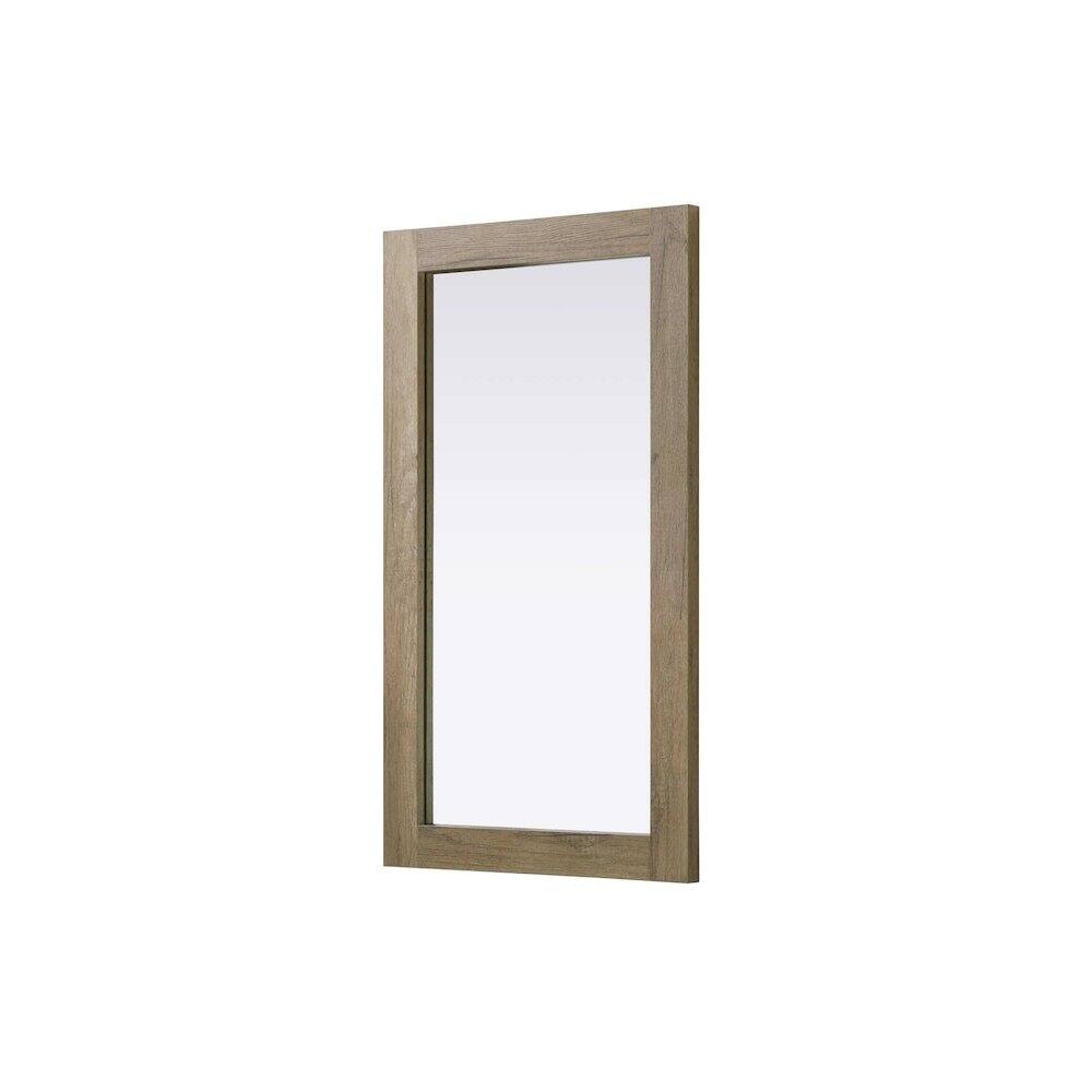 Alt View 3. Elegant Kitchen and Bath - Noah Wooden Rectangle Mirror 18 x 32 in Natural Oak - Natural Oak.