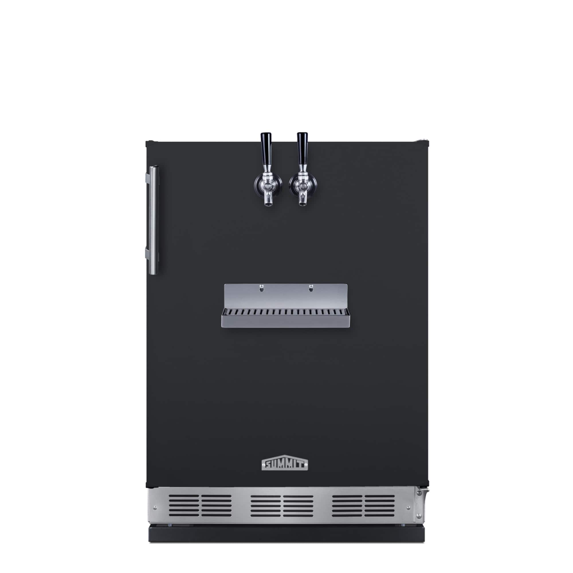 Summit Appliance - 24" Wide Front Tap Built-In Beer Kegerator - Black