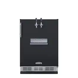 Summit Appliance - 24" Wide Front Tap Built-In Beer Kegerator - Black