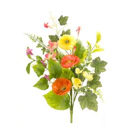 BreeBe - Poppy Floral Spray (Set of 6) - green, yellow