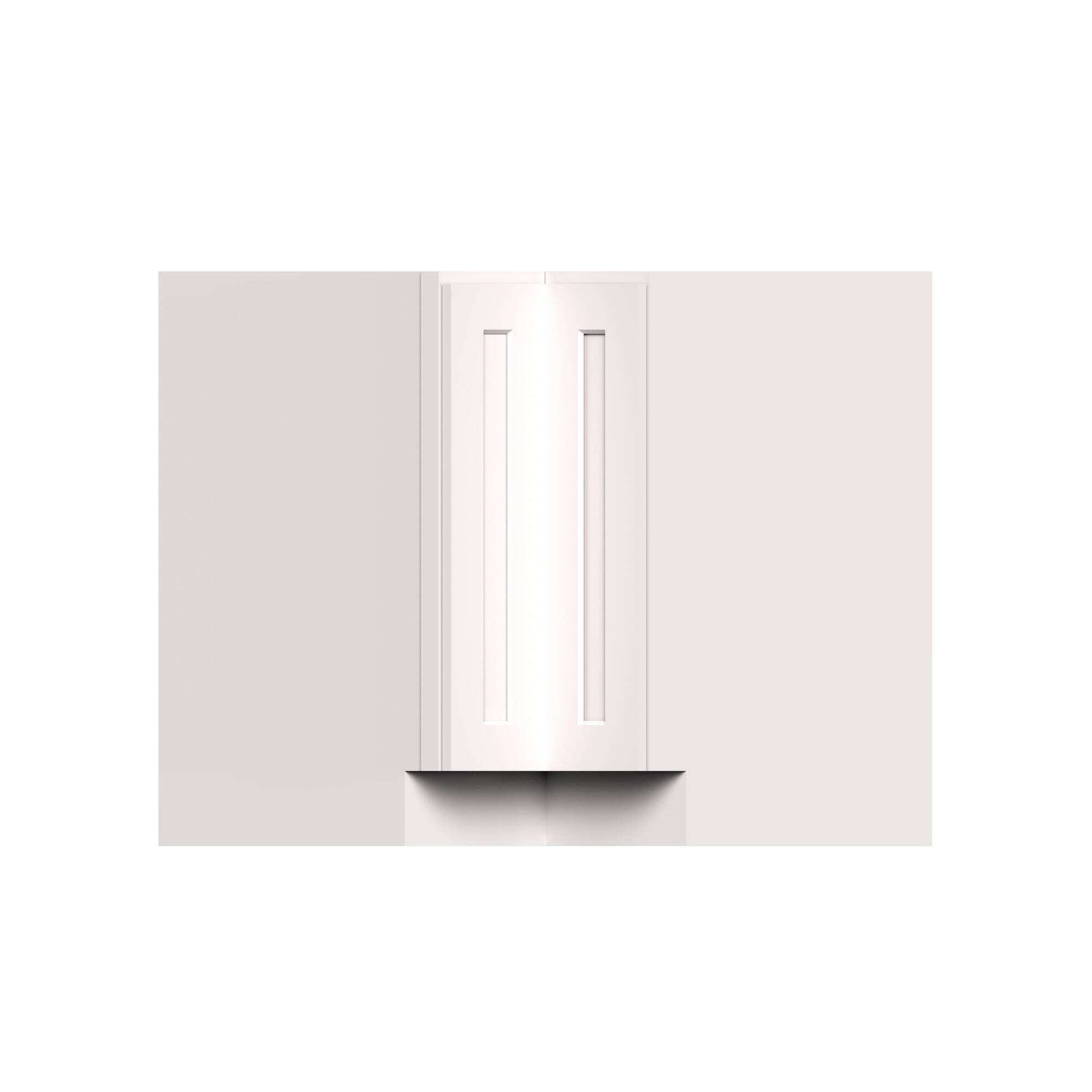 Alt View 1. Boyel Living - 33-in W x 34.5-in H x 24-in D Shaker RTA Kitchen Lazy Susan Corner Base Cabinet with Soft-Close - White Shaker.