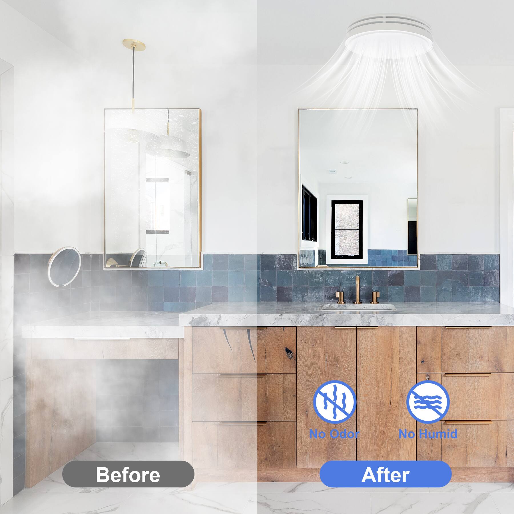 No Odor  
No Humid  

Before  
After