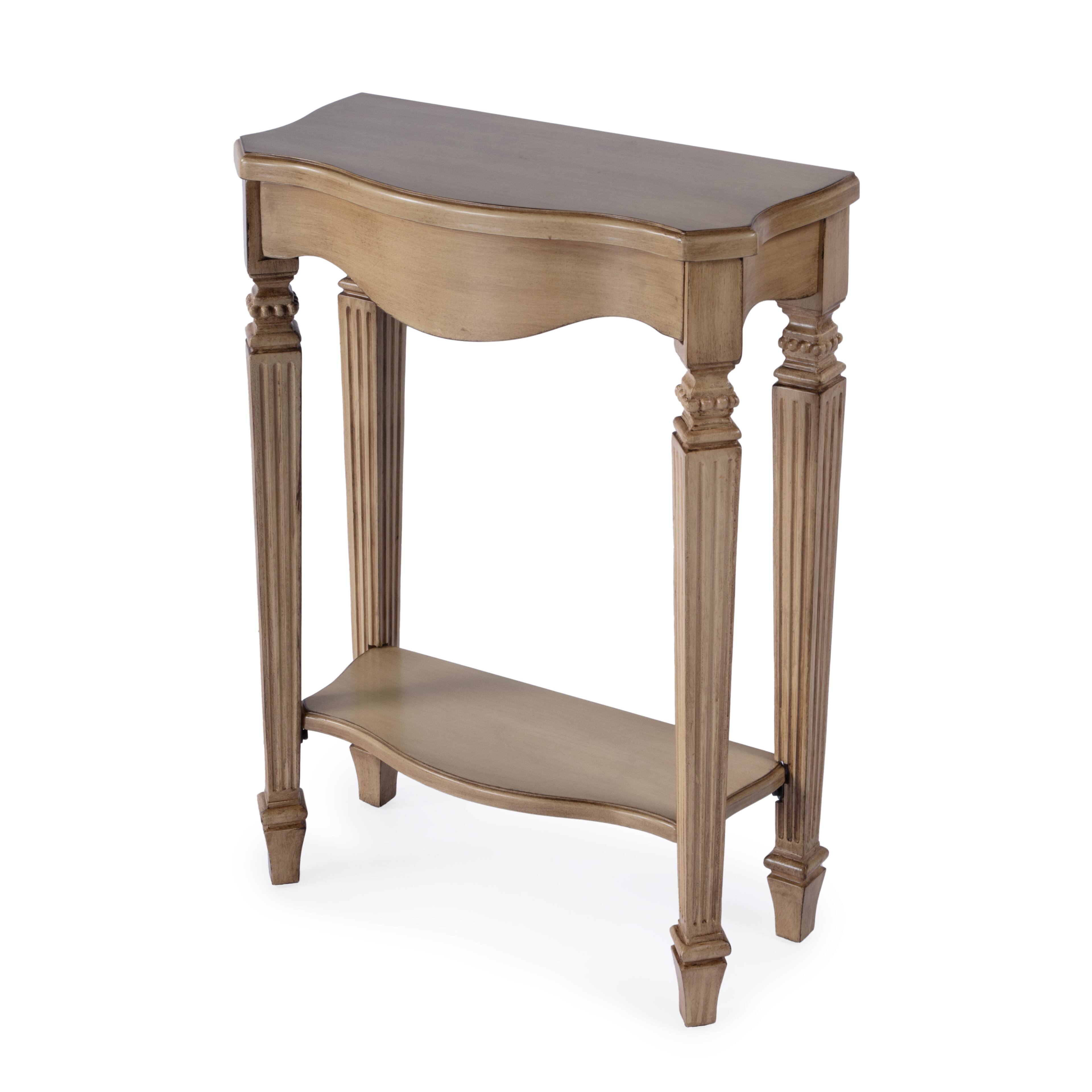 Front. Butler Specialty - Cheshire 22 in. W Rectangular Wood Ballerina Console Table with Open Shelf - Tan/Beige.