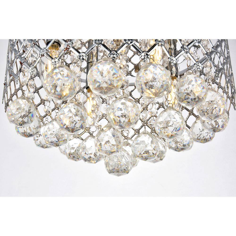 Back. Living District - Tully Collection Flushmount D13.5 H9.4 Lt:4 Chrome Finish - Chrome.