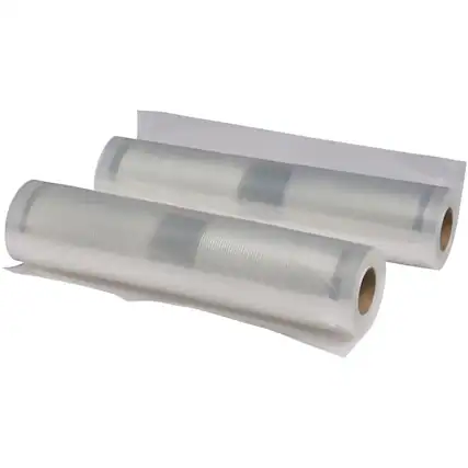 Front. Nesco - Replacement Bag Rolls 2 pk 8" x 20" - Clear.