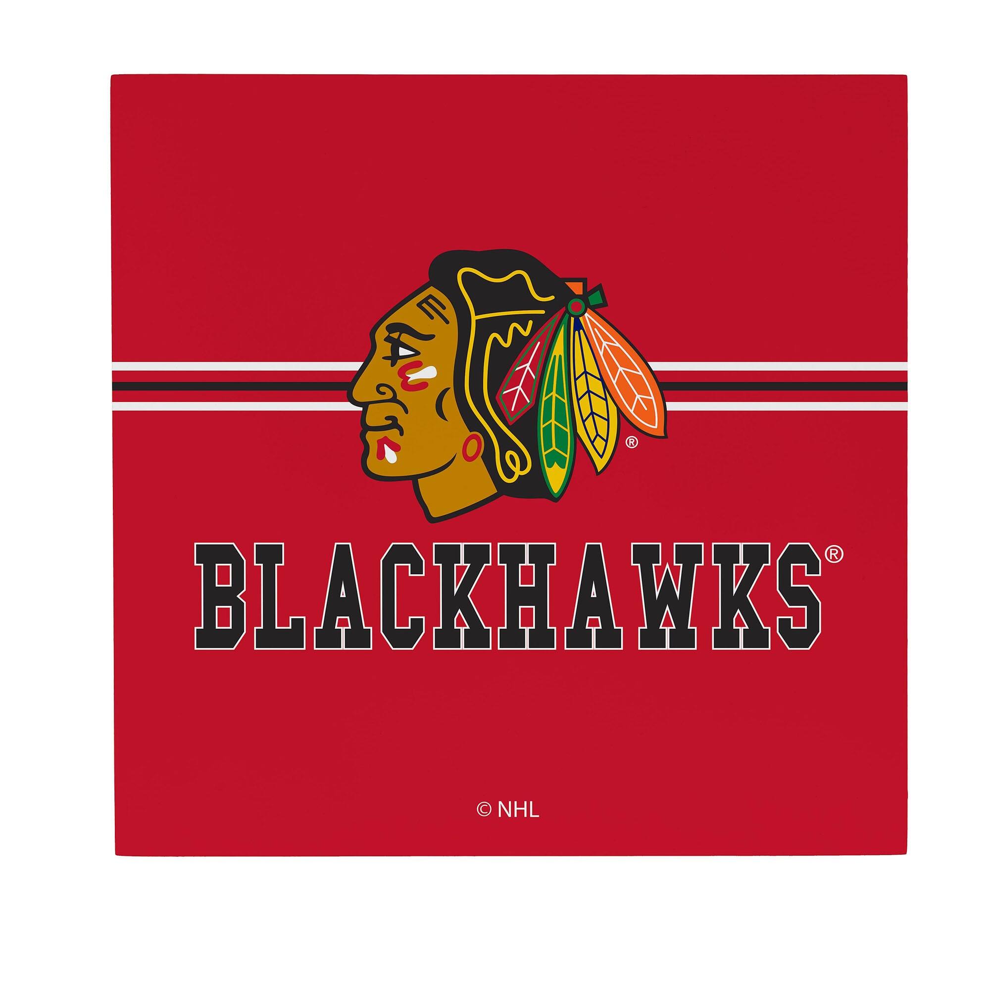 Chicago Blackhawks 12" x 12" Wood Wall Sign