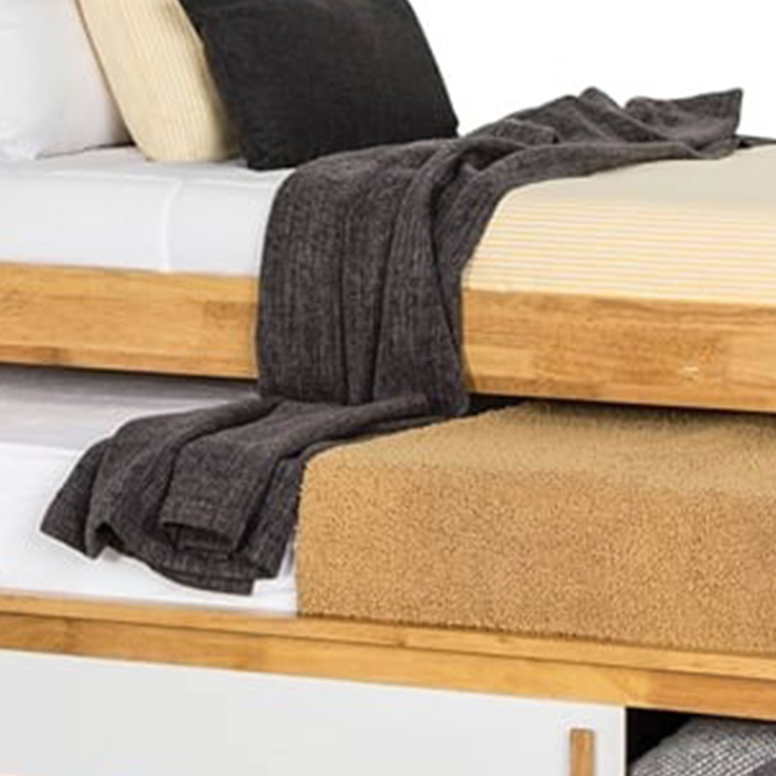 Alt View 1. Manhattan Lane - Dilu Twin Size Captain Bed with Storage Trundle, Light Oak Brown - Light Oak Brown.
