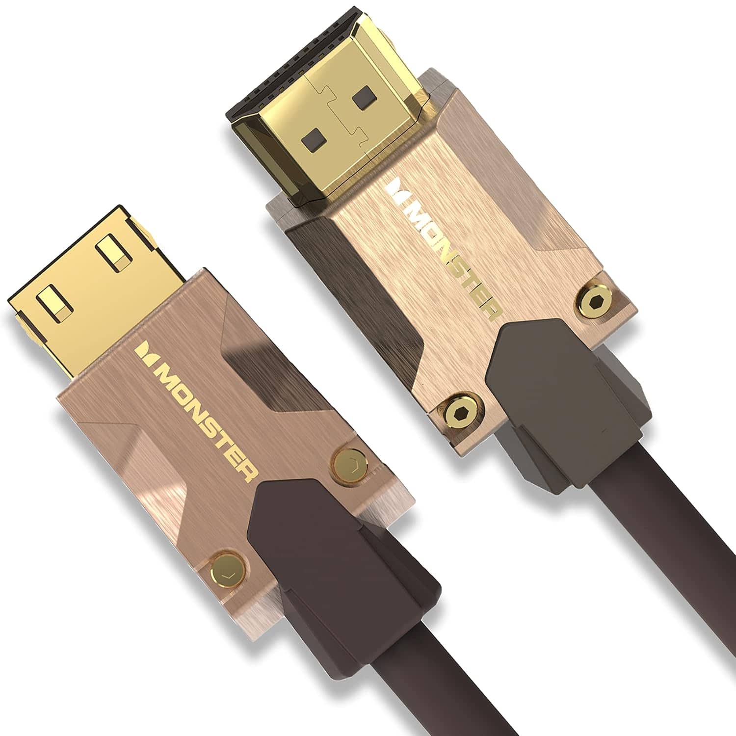 Monster - M-Series Certified Premium HDMI Cable 2.0, Features 4K Ultra HD at 60Hz Refresh Rate, Duraflex, 25 Gbps - 9.8 ft - Gold
