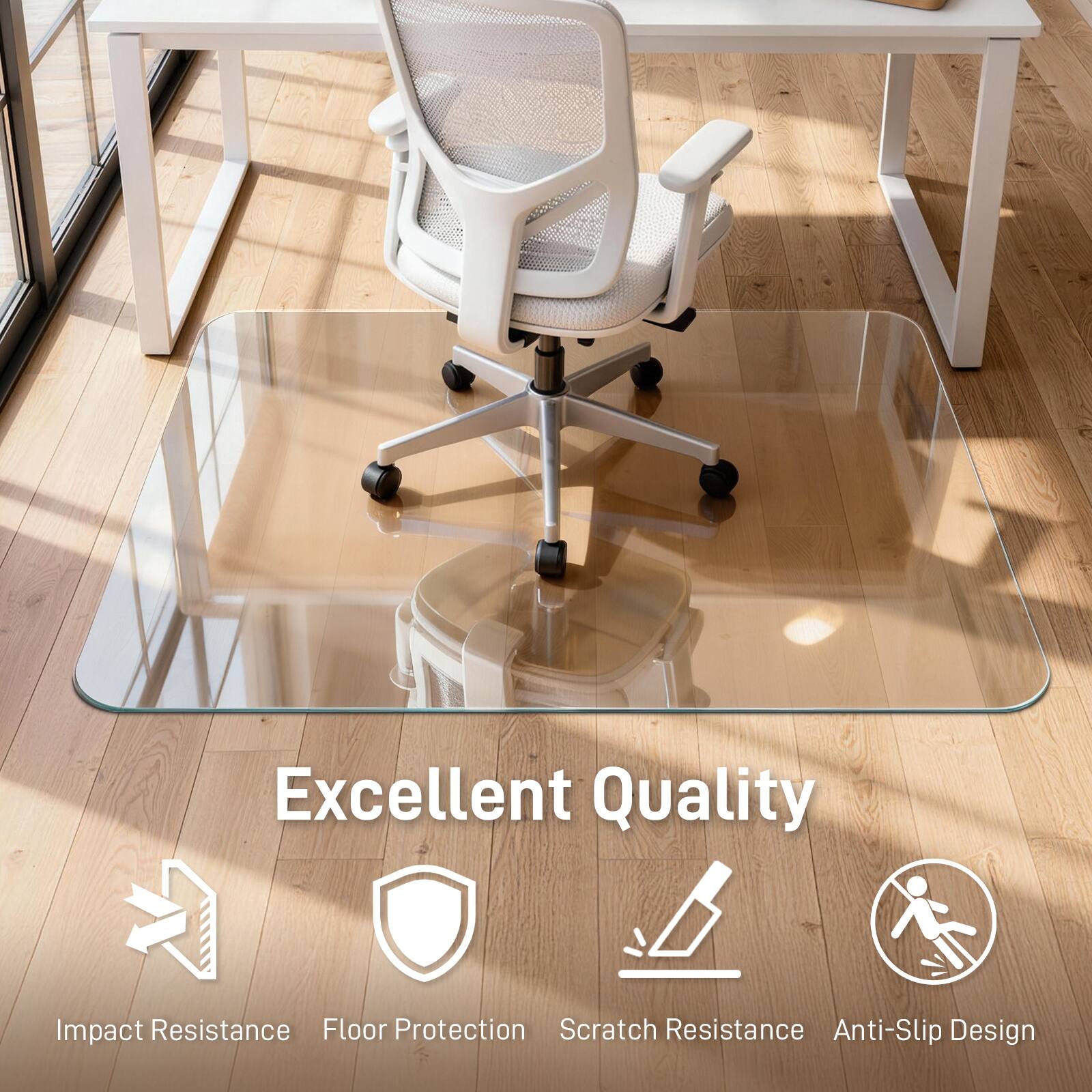 Excellent Quality  
Impact Resistance  
Floor Protection  
Scratch Resistance  
Anti-Slip Design