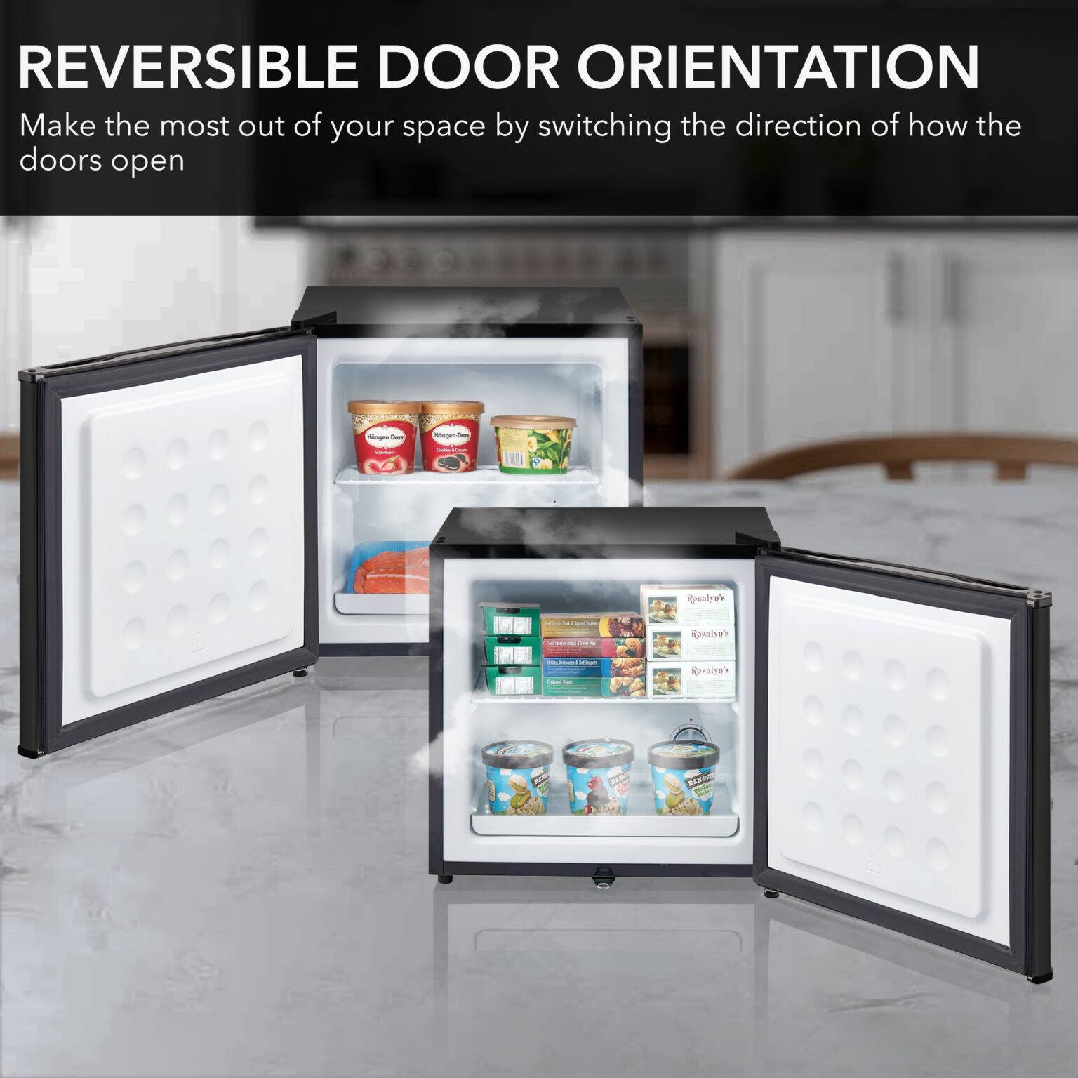 REVERSIBLE DOOR ORIENTATION  
Make the most out of your space by switching the direction of how the doors open