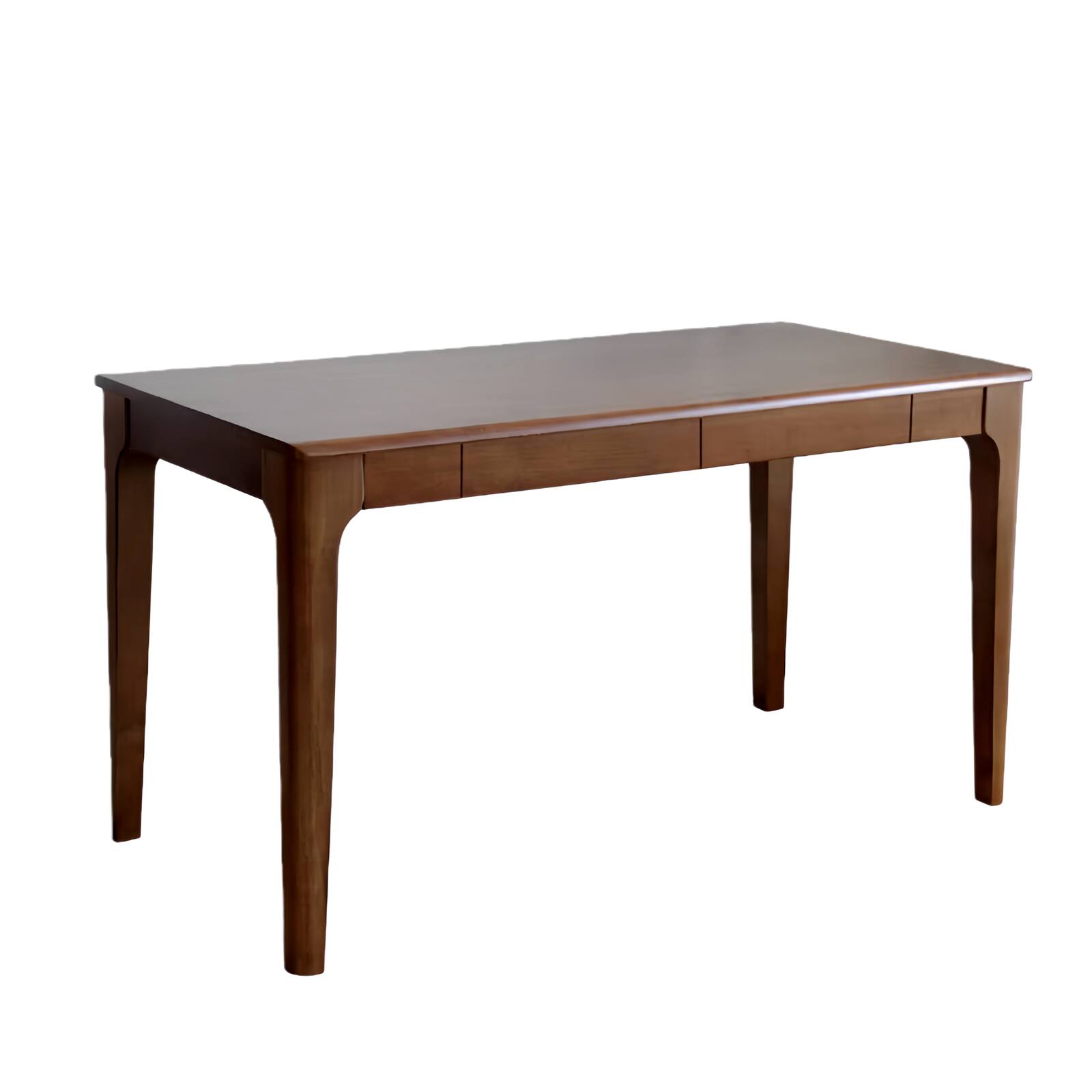 Alt View 5. MERAVOM - Solid Wood Desk with 2 Drawers, Computer Desk for Small Spaces, Home Office Desks for Work, Student PC Desk for Bedroom - Walnut.